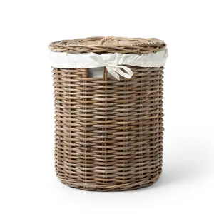 Rattan Laundry Baskets with Lid and Inner Bag