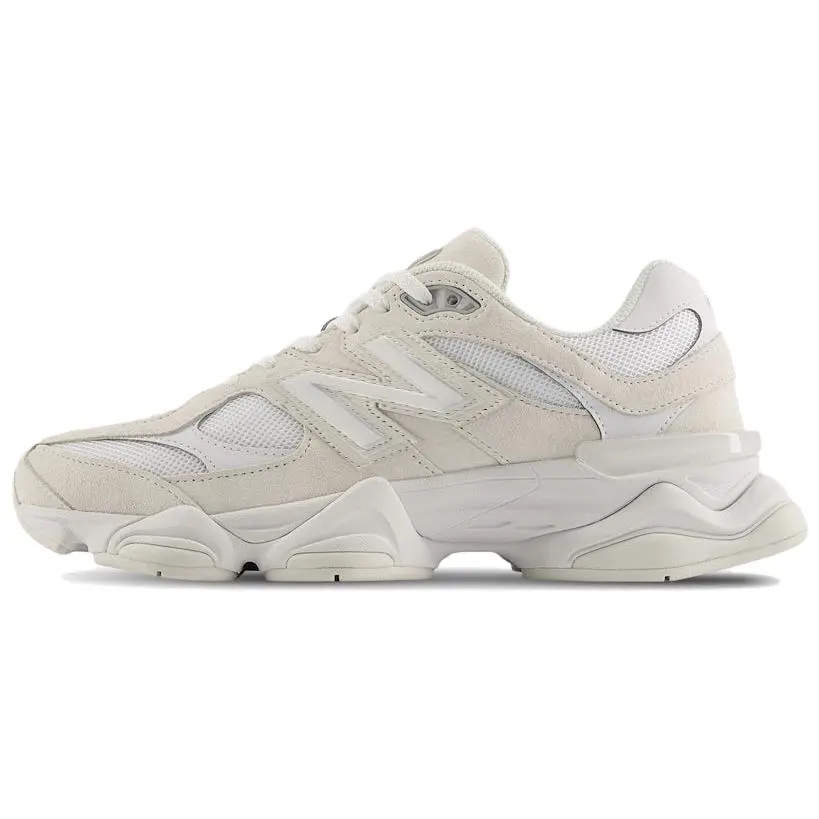 New Balance 9060 'Reflection White' Running Sneakers, Cushion Footbed, 25cm Sole, Available in 6.5 UK, 7 UK Sizes, 7.5 Us, Rubber