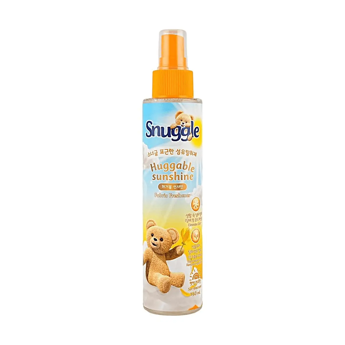 SNUGGLE Huggable Sunshine Scented Floral Fragrance Household Fabric Refresher Spray - Korean Deodorizer, Wrinkle Releaser, 150ml