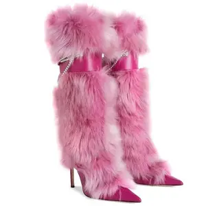 "Amaia Chain" Stiletto High Heel Boots Inspired By GIUSEPPE ZANOTTI