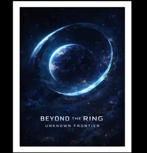 Beyond The Ring Poster – Space Aesthetic Wall Art, Futuristic Galaxy Print, Sci-Fi Room Decor
