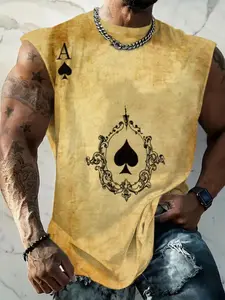 Men's Fashion Casual Sports Vest, Vintage Irregular Geometric Stripe Polka Dot Colorblock Classic Pattern, All Seasons Fitted Design