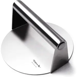 Smash Burger Press 6.3" Burger Smasher | for Griddle Grill Pan Skillet |  Flat Presser Smashburger Maker 304 Stainless Steel | Meat Bacon Sandwich Panini | Tool Kit for BBQ Lover