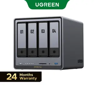 UGREEN NASync DXP4800 Plus 4-Bay Desktop NAS, Intel Pentium Gold 8505 5-Core CPU, 8GB DDR5 RAM, 128G SSD, 1*10GbE, 1*2.5GbE, 2*M.2 NVMe Slots Diskless,TikTokShopSpringGlowUp,Greenish