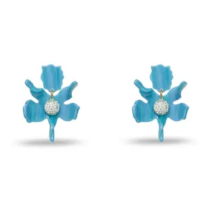 AZURE SMALL CRYSTAL LILY EARRINGS