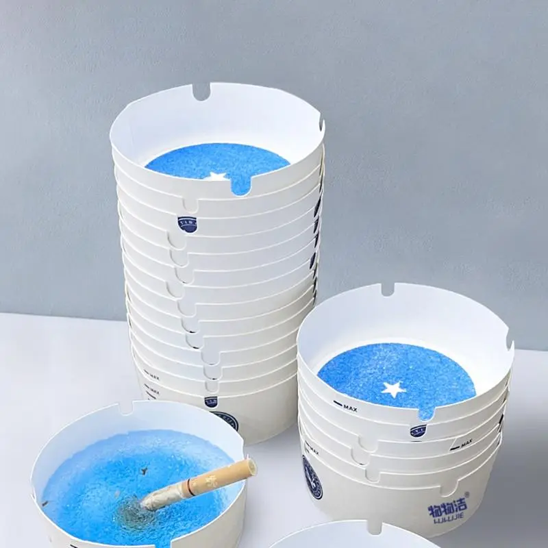 Disposable Ashtray 25-Pack, Portable & Eco-Friendly Paper Ashtrays with Deodorizing Smokeless Gel, Indoor Outdoor Use, Travel, Car Cup Holder, Parties and Camping，#SummerWins #DealsForYouDays #Father's Day gift