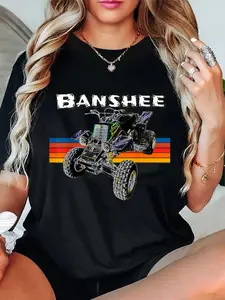 100% Cotton Unisex Banshee Quad, ATV, ATC, Vintage, Retro, All Terrain Vehicle T-Shirt Banshee Quad ATV ATC Vintage