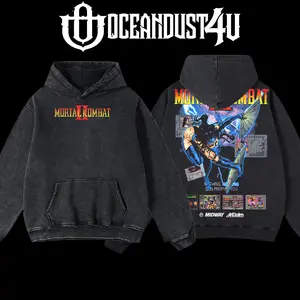 OceanDust4U Mortal Kombat II: Kitana Hoodie 100% Premium Cotton Oversized Fit Pre-Washed Unisex Classic Top American Made Comfortable