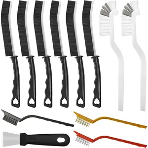 Crevice Cleaning Brush Set-Household Deep Cleaning Supplies,  for Small Spaces, Grout, and Tough Tasks -12 Pack