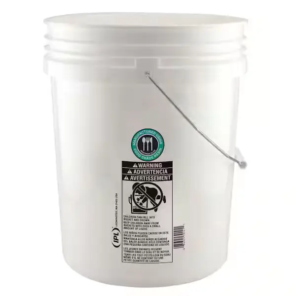 5 gal. 70 mil Food Grade Bucket White