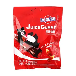 HSUFUCHI Dr. Bear Cola Flavored Gummies 60g - Chewy Candy Treats for Kids and Adults