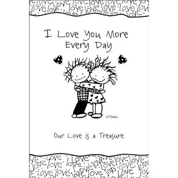 Used Book - I Love You More Everyday by Marci (Hard Cover) - Blue Mountain Arts, Heartfelt Expression for All Ages, English Language, Sweet Reminders, Used Like New
