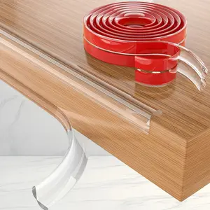 1/3/5Meter Transparent PVC Baby Safety Bumper Strip, Dual-Sided Anti-Collision Tape,  Furniture Edge Protection Strips，L-Shaped Furniture Corner Protector for Kids Protection