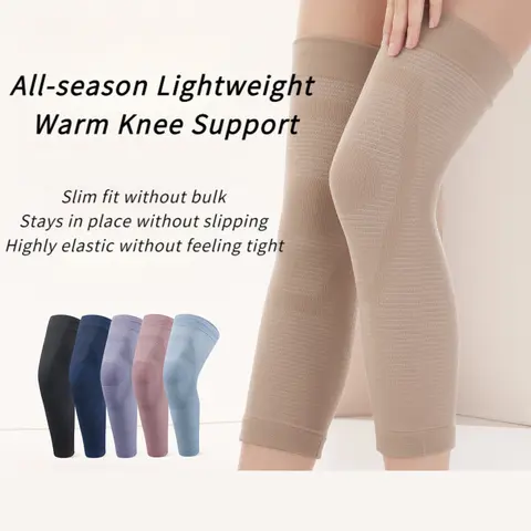 Autumn And Winter Thin Warm Knee Pads For Cold Legs Joint Protection Anti-Slip Cover Air-Conditioned Room Leg Guards Nylon Sports Sleeve