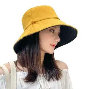 2026 New Arrival: Women's Bucket Hat — Korean-Style Wide-Brimmed Sun Hat for Travel, Outdoor, and Sun Protection; Breathable Face-Shading Hat