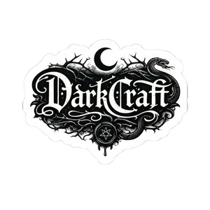 DarkCraft Sigil — Gothic Brand Kiss-Cut Sticker