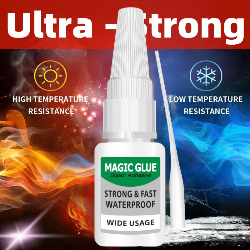 Trendready 4PCS Magic Glue Clear Super Glue for Shoes & DIY Fixes Fast-Dry Ultra-Strong Bond for Wood Rubber Leather Plastic Metal Rhinestone Crafts