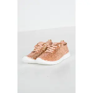 Mayo Glitter Sneaker in Rose Gold
