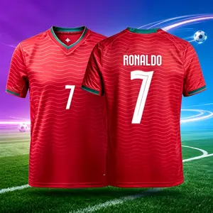 2026 Portugal Home And Away 7# Cristiano Ronaldo Short And Long Sleeve Soccer Jersey Fans Version Breathable