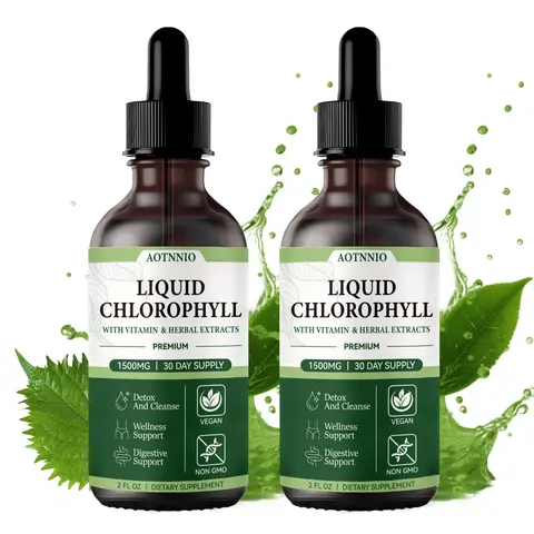 Summervibes Liquid Chlorophyll Drops | 1500 mg | Natural Mint Flavor | Supports Gut & Liver Health | Natural Deodorant & Detox Support | Dietary Supplement for Men & Women