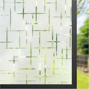 Privacy Glass Film, Static Cling Window Sticker, UV Protection, Home/office/bathroom, Decorative Pattern Sunshade, No Glue Needed, Window Privacy Films