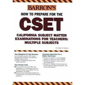 USED-How to Prepare for the CSET: California Subject Matter Examinations for Teachers/Multiple Subjects by Robert D. Postman Ed.D. (Paperback)