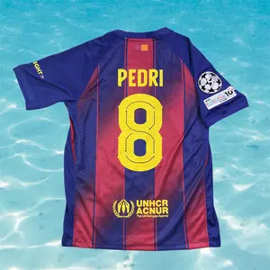 25 26 Home Pedri 8# Short sleeve Soccer Jersey