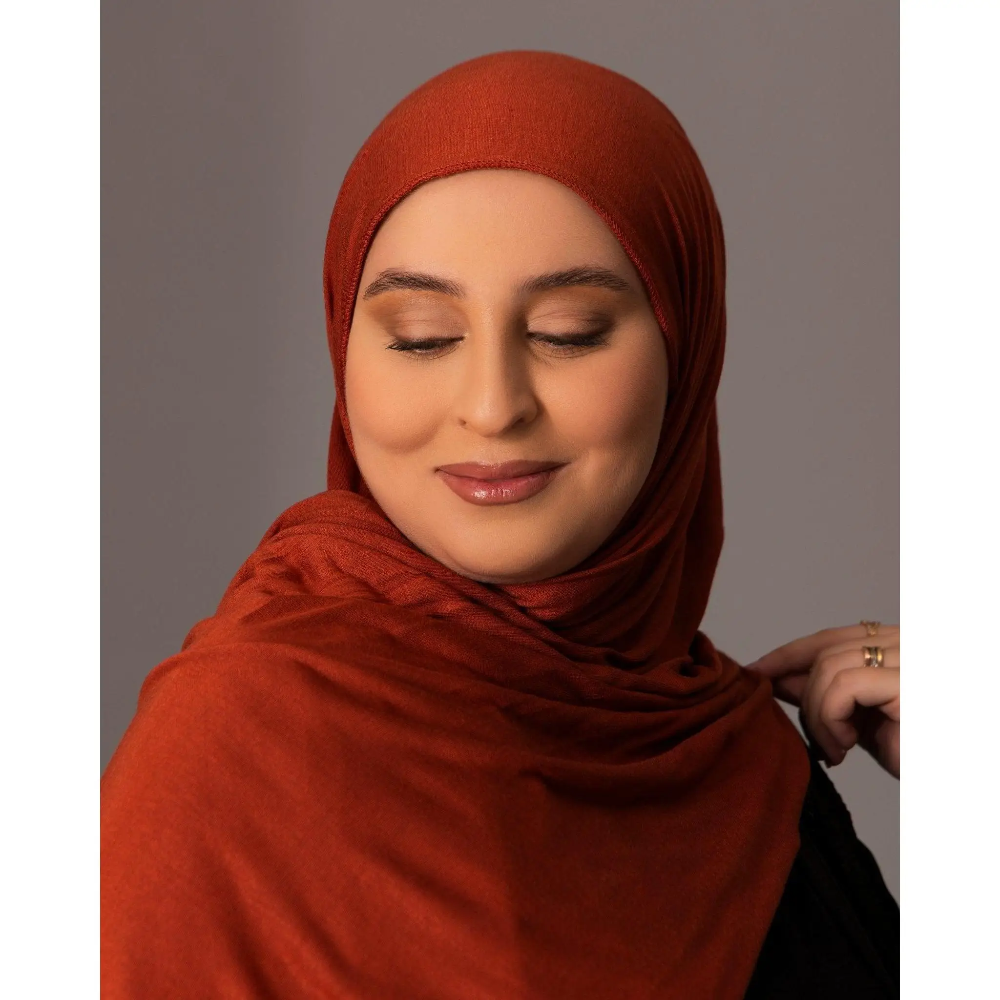 Premium Jersey Hijab – Terracotta