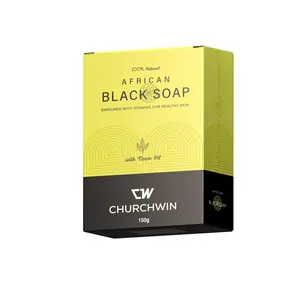 ChurchWin African Black Soap with Neem Oil (5.3 oz) Gentle Nourishing Cleanser & Body Wash. Cocoa & Shea Natural Comfort. Vitamins A, E & Iron. Tackles Acne & Eczema