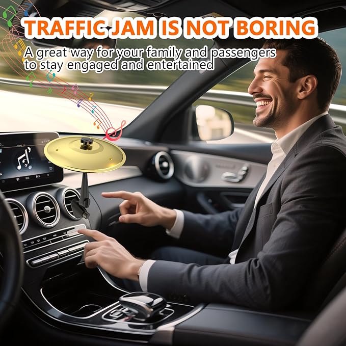 Car Cymbal Air Vent, Mini Car Crash Cymbals, Add Fun to Your Drive with Car Drum | A Great Gift For Drummers And Music Lovers | All Vehicle Types