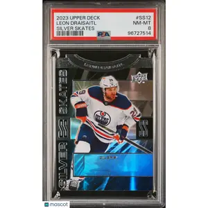 Leon Draisaitl PSA 2023 Upper Deck Extended Series Silver Skates 8