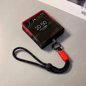Adjustable Strap Gradient Color Hinger Phone case For Samsung Galaxy Z Flip 7 6 5 4 3 flip6 zflip7 Cover