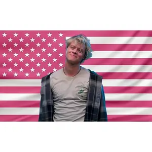 Tapestry Decor Flag 3x5ft JJ Tapestry Pink Rafe America Funny Cameron Maybank Flag poster with 4 Brass Grommets for College Dorm Decor, Room Decor Flag Merch Gift