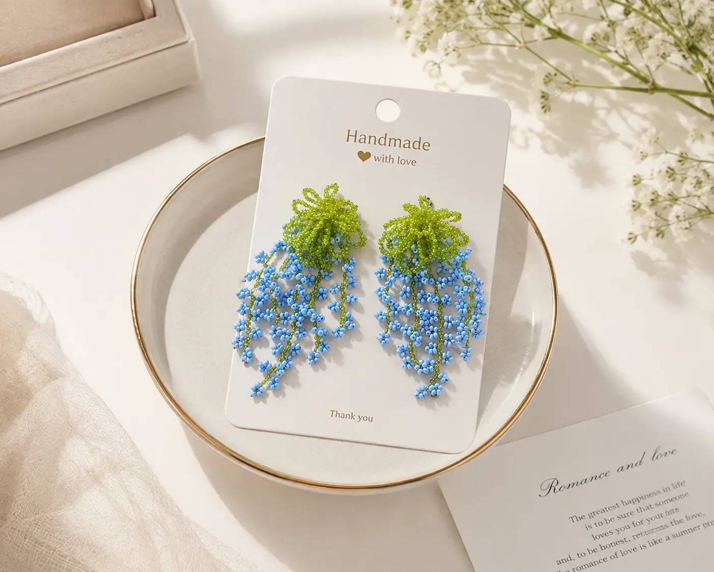 Tassel Waterfall Flower Stud Earrings, 1 Pair with Unique Shape, Festive Party Gift Ideas for Friends, Niche Beautiful Gift Option