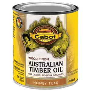 212 MAIN Cabot Samuel 19458-05 Ready-Mix Australian Timber Oil, QT Honey Teak Wood Finish (Verified Formulation for Office & School Wood Surface Maintenance), Low Odor