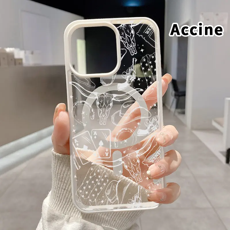 Magnetic Smartphone Case - Durable Acrylic Hard Back & Soft TPU Edge Anti-Drop Accessory, Shockproof Fingerprint-Resistant Wireless-Charge Ok for iPhone 17 Pro Max/16 Plus/15/15 Plus/14/13/12/11/Air E Western Dreamscape, Boys’ Phone Accessories,techvibes