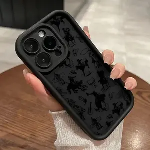 Case for iPhone 16 Pro Max 15 Plus 14 13 12 11 XS XR Cowboy boots Anti-Scratch Shockproof Soft Silicone Protective Cover