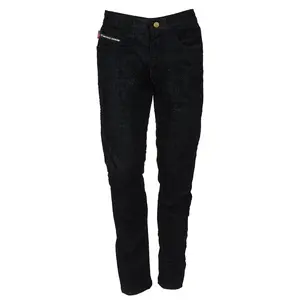 Straight Leg Protective Denim Pants (Jeans) - Black with Pads