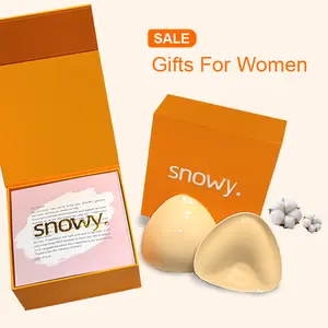 SNOWY Sticky bra-Inserts-Double-Sided Adhesive Push-Up Bra Pads-Thickened Push-Up Breast Stickers-Sticky push up pads-adhesive bra-inserts-Wedding Dress Invisible Sticky Bra-Full Bust Lift Adhesive Breast Pads-Reusable Sweat