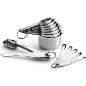 Spring Chef Stainless Steel Measuring Cups & Spoons Set of 20 with Leveler