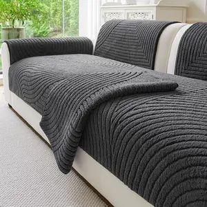 1pc anti slip washable plush sofa cover, modern minimalist style, pet friendly machine washable protective cover, suitable for home decoration such as living room, bedroom, office, etc