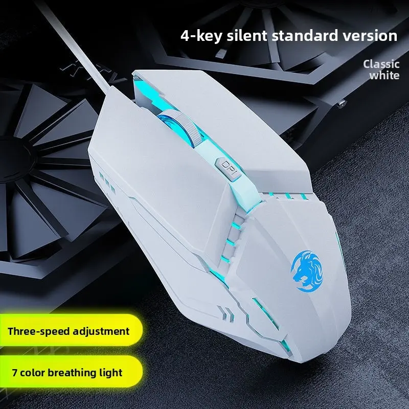 Forerunner USB Wired Silent Mechanical Gaming Mouse with Macro Programming Ergonomic Design for PC Laptop Gamer Office Gaming Peripherals Ergonomic Computer Mouse