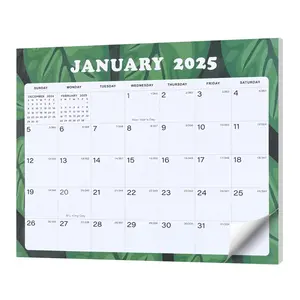 Lbylyhxc Magnetic Fridge Calendar 2024–2025 – 18-Month Refrigerator Calendar with Julian Dates, July 2024 to December 2025, Green Leaves Design