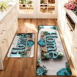 Modern Rustic Kitchen Mat Set, Vintage Wooden Floor Mats, Soft Non-Slip Kitchen Rugs, Kitchen Area Rug, Home Decor Accessories