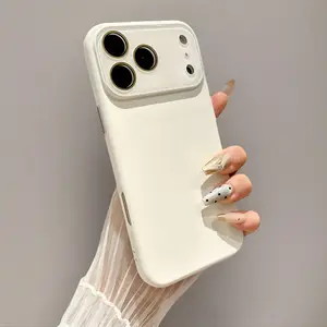 Customized Magnetic Liquid Silicone Phone Case with Lens Film - Solid-Color Design, Compatible with iPhone 17 Pro Max, 16, 15, 14, 13 for Outdoor Use