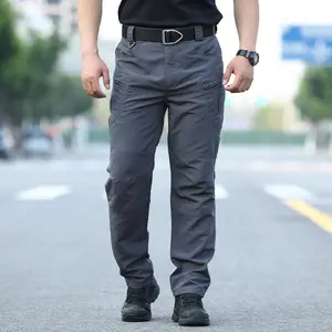 Men’s functional plaid hard-shell tactical hiking pants—scratch-resistant, wear-resistant, stretchy, multi-pocket; lightweight and breathable cargo pants for outdoor exploration, work duty, manual labor, and everyday wear; a great gift for boyfriend or hu