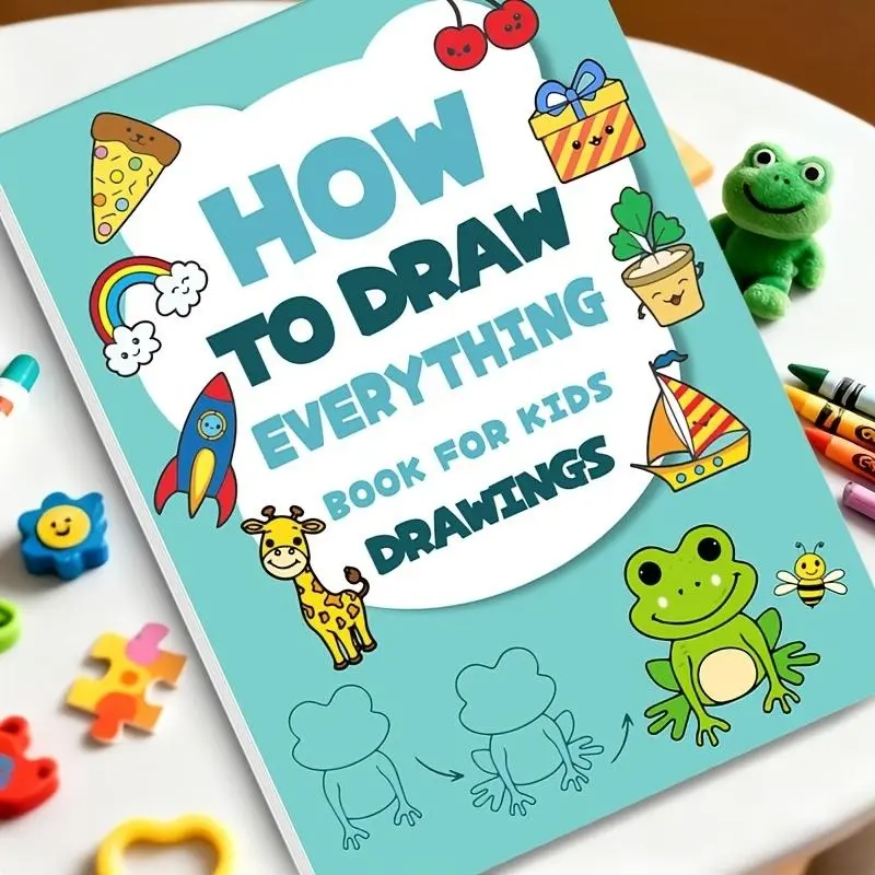 Children's Step-by-Step Drawing Book: Over 200 patterns, a drawing guide suitable for beginners, coloring and sketching tutorials, an educational art learning book using durable paper, which can be used as a holiday gift