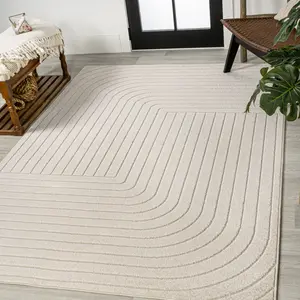 JONATHAN Y Odense High-Low Minimalist Angle Geometric Indoor/Outdoor Area Rug; for Living Room, Kitchen, Bedroom, Dining Room, Patio, Porch, Backyard