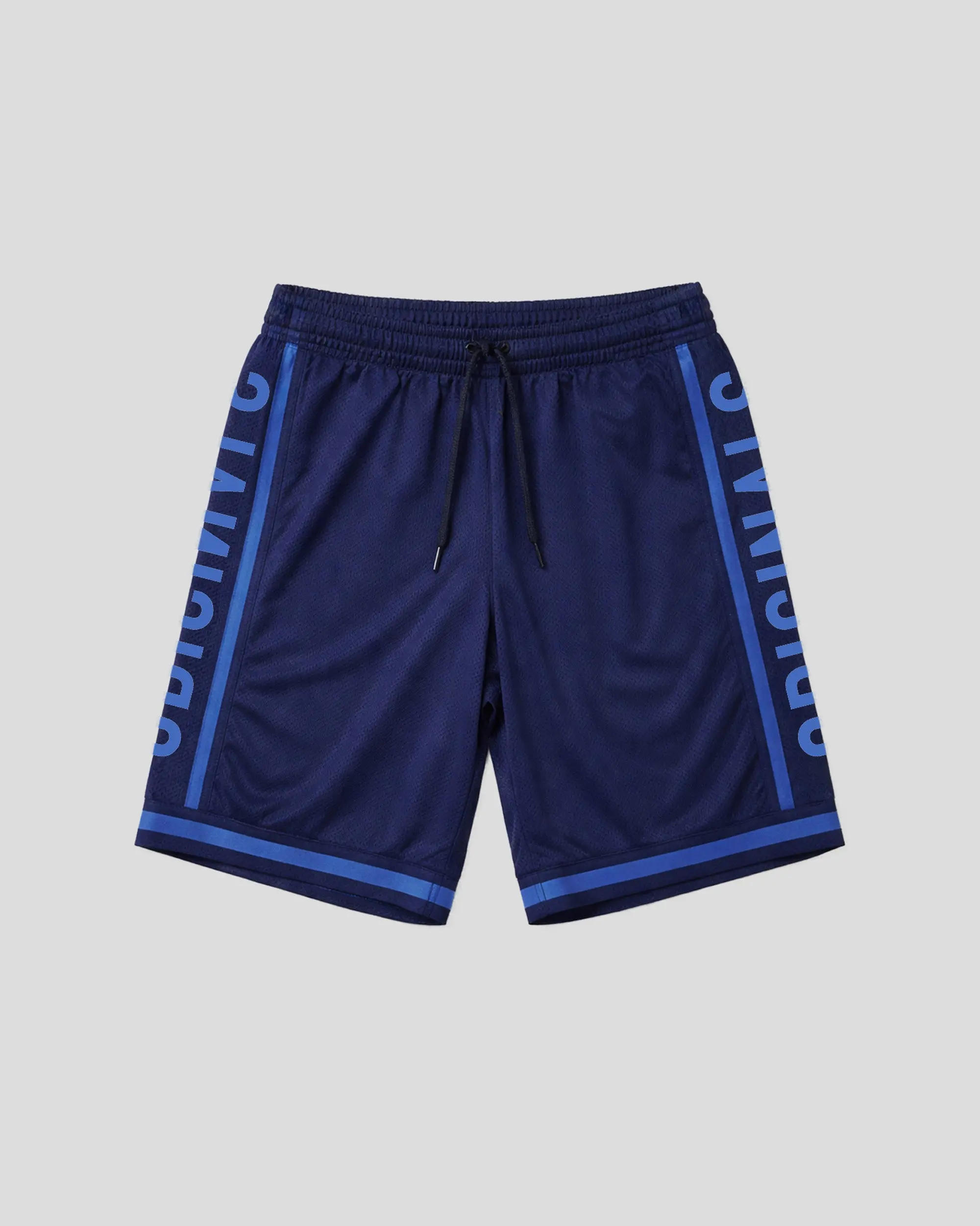 Brooklyn Cloth Originals Paneled Basketball Shorts, Sturdy Nylon Athletic Shorts with Paneled Sides, Elastic Waist and Long Drawstrings, Pumice Stone, Small to Large