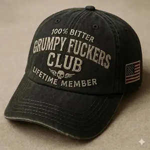 100% bitter and irritable F * ckers Club hat - Lifetime member retro hat 2025, X-generation hat, X-generation gift for dad, gift for momRAIMENTRY